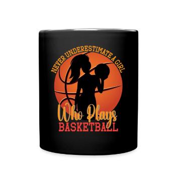 Basketball Spruch Motiv I Basketballer - Tasse einfarbig - Schwarz - Vorne