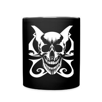 Horreur Crâne Crâne Art Crâne Gothique Heavy Metal - Mug uni - noir - Devant
