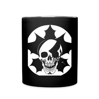 Horror Skull Skull Art Skull Gothic Heavy Metal - Full Colour Mug - black - Front