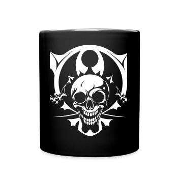 Horror Skull Skull Art Skull Gothic Heavy Metal - Full Colour Mug - black - Front