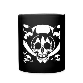 Horreur Crâne Crâne Art Crâne Gothique Heavy Metal - Mug uni - noir - Devant