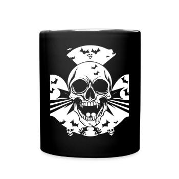 Horreur Crâne Crâne Art Crâne Gothique Heavy Metal - Mug uni - noir - Devant