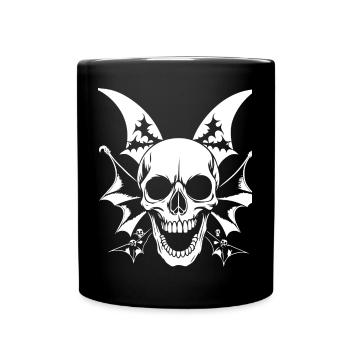 Horreur Crâne Crâne Art Crâne Gothique Heavy Metal - Mug uni - noir - Devant