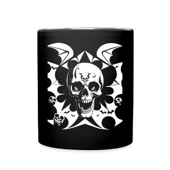 Horreur Crâne Crâne Art Crâne Gothique Heavy Metal - Mug uni - noir - Devant