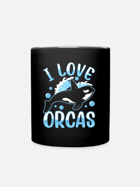 J’aime les orques Protéger les orques de mer - Mug uni - noir