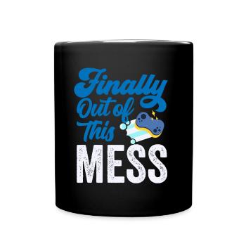Enfin sorti du pétrin des pensions des retraités - Mug uni - noir - Devant
