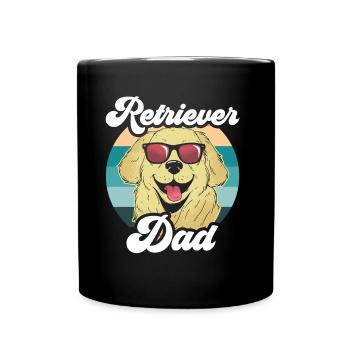 Retriever Papa Retrievers Pet Sayings Dog - Full Colour Mug - black - Front
