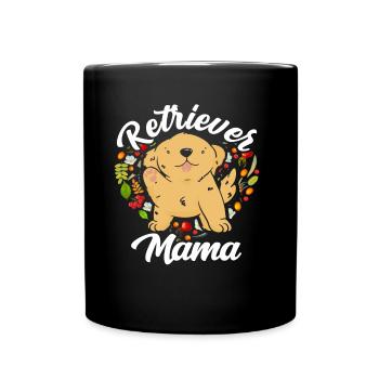 Retriever-Mama Dog Retrievers Retriever Sayings - Full Colour Mug - black - Front