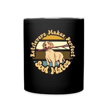 Retriever Sind Perfekte Seelenverwandte Hund - Tasse einfarbig - Schwarz - Vorne