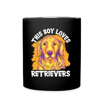 Ce garçon aime Retriever Retrievers Dog - Mug uni - noir - Devant