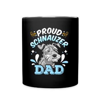 Proud Schnauzer Papa Dog Schnauzers Pet - Mug uni - noir - Devant