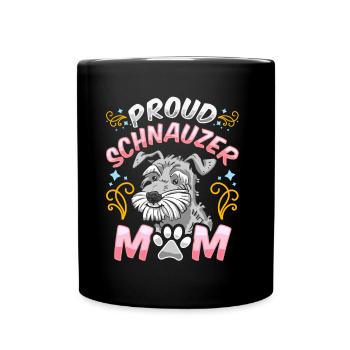 Proud Schnauzer Maman Chien Schnauzers Pet - Mug uni - noir - Devant