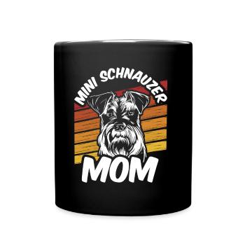 Schnauzer miniature Maman Fille Chien Schnauzers - Mug uni - noir - Devant