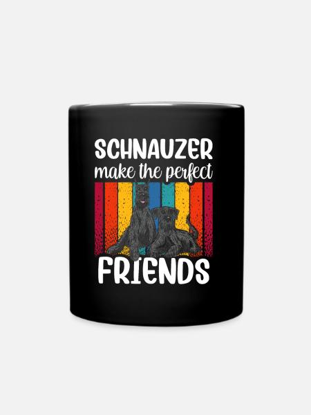 Les schnauzers sont les meilleurs amis parfaits - Mug uni - noir