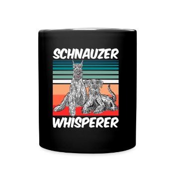 Schnauzer Whispering Dog Schnauzers Pet - Full Colour Mug - black - Front