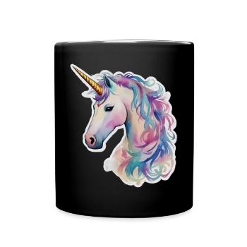 Unicorn - Full Colour Mug - black - Front