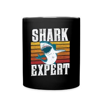 Shark Expert Shark Sharks Shark Diving Shark Tooth - Full Colour Mug - black - Front