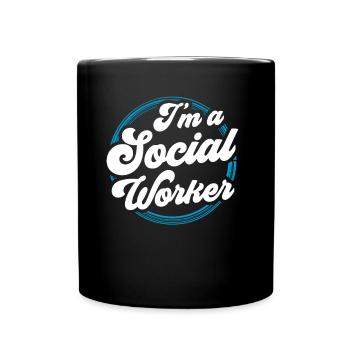 Ich Bin Sozialarbeiterin Ausbildung Sozialarbeiter - Tasse einfarbig - Schwarz - Vorne