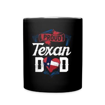 Proud Texan Father Texan Pride Texas - Full Colour Mug - black - Front