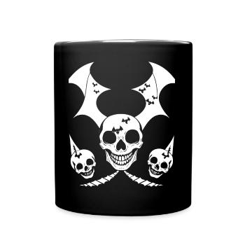 Horror Skull Skull Art Skull Gothic Heavy Metal - Full Colour Mug - black - Front