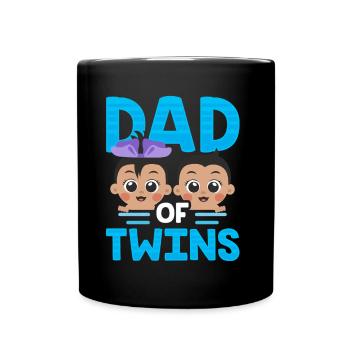 Vater Von Zwillingen Humor Zwilling Zwillinge - Tasse einfarbig - Schwarz - Vorne