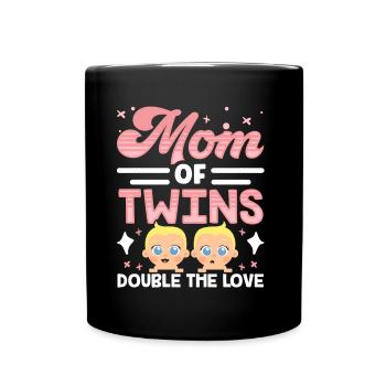 Mother of Twins Double Love Twin - Full Colour Mug - black - Front