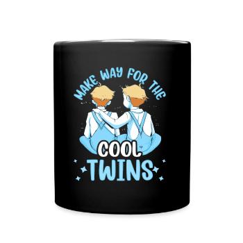 Make room for the cool twins Gemini - Full Colour Mug - black - Front
