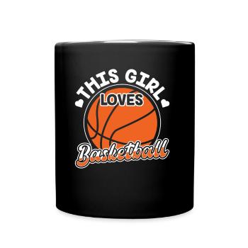 Cette fille aime le basketteur - Mug uni - noir - Devant