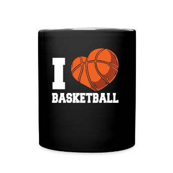 I love basketball team basketball players - Full Colour Mug - black - Front