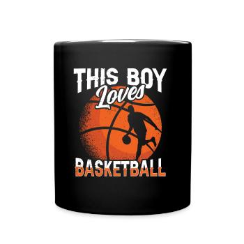 Ce garçon aime le basketteur - Mug uni - noir - Devant