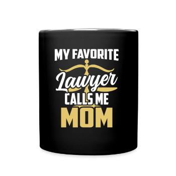 Mon avocat préféré m’appelle maman avocate - Mug uni - noir - Devant