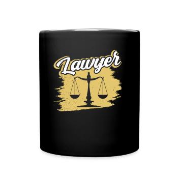 Diplôme d’avocat en droit - Mug uni - noir - Devant