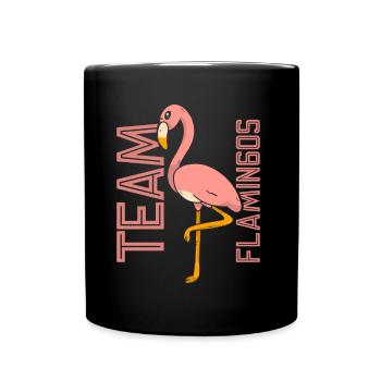 Équipe Flamants roses Dictons Mignon Flamant rose Animal - Mug uni - noir - Devant