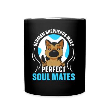 Bergers Allemands Âme Sœur Parfaite Mignonne - Mug uni - noir - Devant