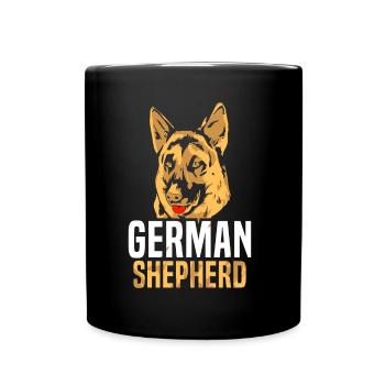 German Shepherd Pet Cute Lover - Full Colour Mug - black - Front