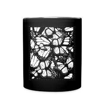 Butterflies - Full Colour Mug - black - Front