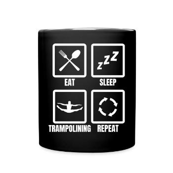 Trampoline Routine - Full Colour Mug - black - Front