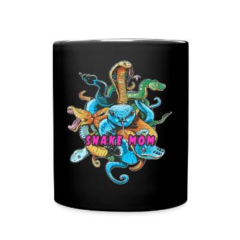 Snake mother - Full Colour Mug - black - Front