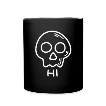 Skull - Hi - Full Colour Mug - black - Front