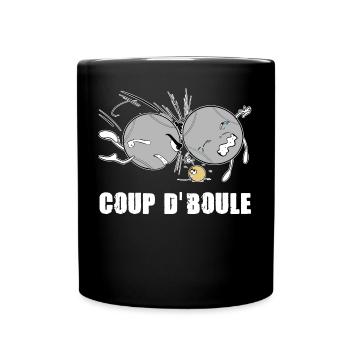 Pétanque Coup de Boule Humour Bouliste - Mug uni - noir - Devant