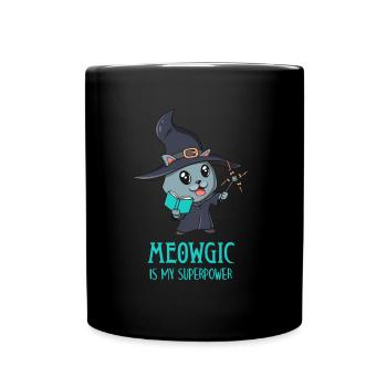 Mignon magicien chaton magique drôle de joueur - Mug uni - noir - Devant