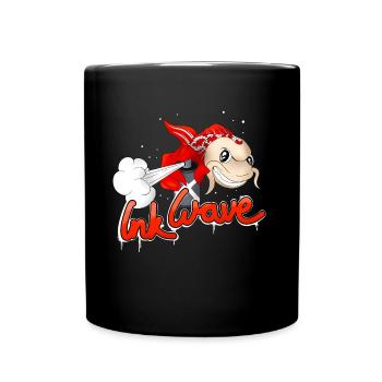 Graffiti Sprayer Koi Fish Street Style Cartoon - Full Colour Mug - black - Front