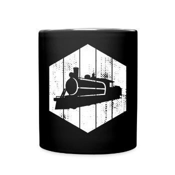 Steam locomotive - Full Colour Mug - black - Front