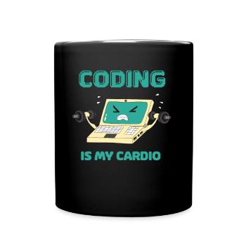Programmer Coding Fitness Funny Computer Scientist - Full Colour Mug - black - Front