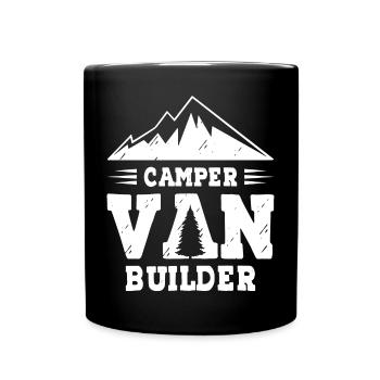Camper Van Builder - Tasse einfarbig - Schwarz - Vorne