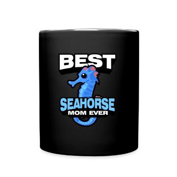 Seepferdchen | Meer Seepferd Tiere Fische Geschenk - Tasse einfarbig - Schwarz - Vorne