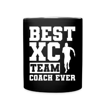 Crosslauf | Cross Country Läufer Berglauf Geschenk - Tasse einfarbig - Schwarz - Vorne