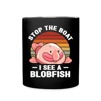Blobfisch | Fische Aquaristik Blobfische Geschenke - Tasse einfarbig - Schwarz - Vorne
