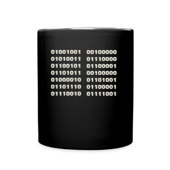 Je parle code binaire drôle d’informaticien Codeur - Mug uni - noir - Devant