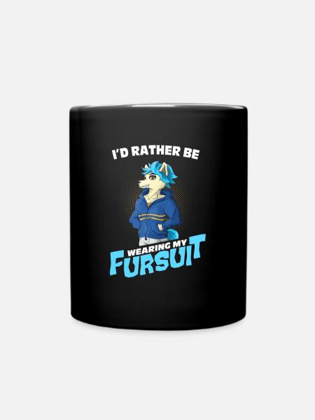 Fursuit Manga Anime Furry Cosplay Fandom - Tasse einfarbig - Schwarz